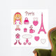 Cute Pink Girlish Set Wall Decal