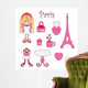 Cute Pink Girlish Set Wall Decal