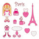 Cute Pink Girlish Set Wall Decal