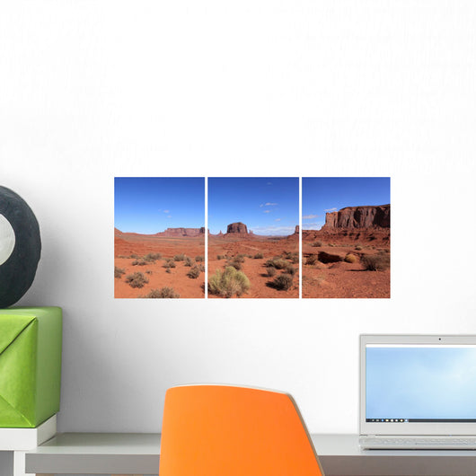 Triptych Monument Valley Rocks Wall Decal