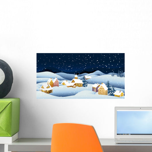 Christmas Landscape Wall Decal