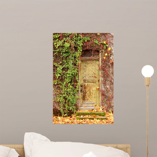 Doorway Old Abandoned Building Wall Decal