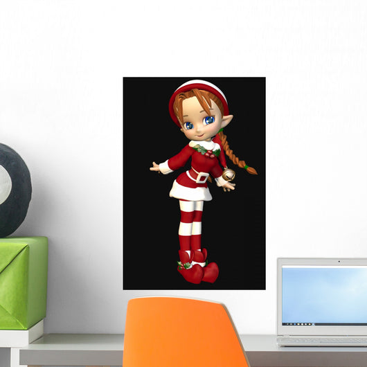 Santa's Helper Cute Toon Wall Decal