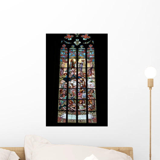Saint Barbara's Stained Glass Window 1 Wall Decal