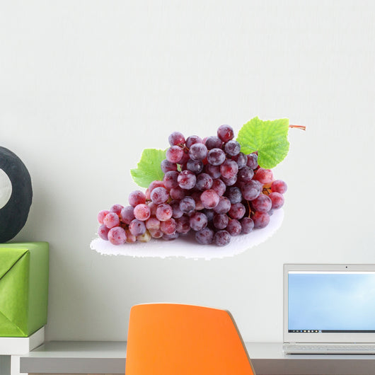 Grape Cluster with Leaves Wall Decal