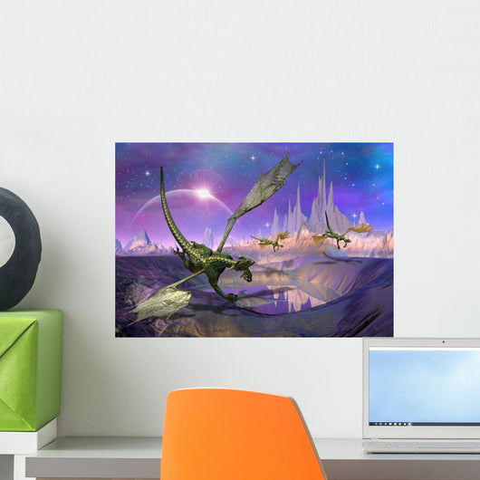Dragons Fantasy World 01 Wall Decal