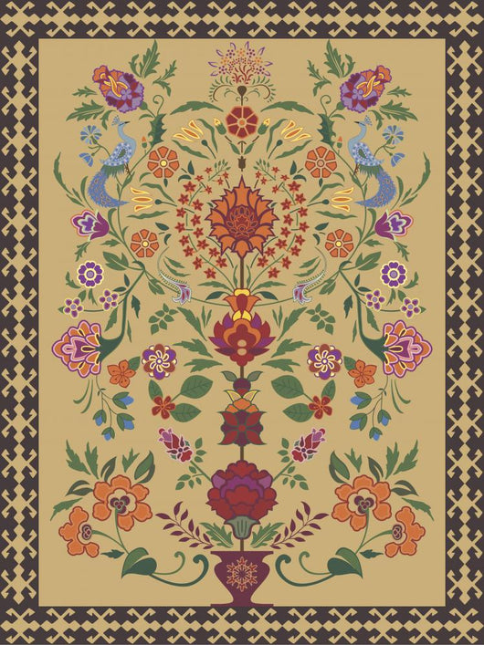 Carpet Design Featuring Traditional Wall Decal