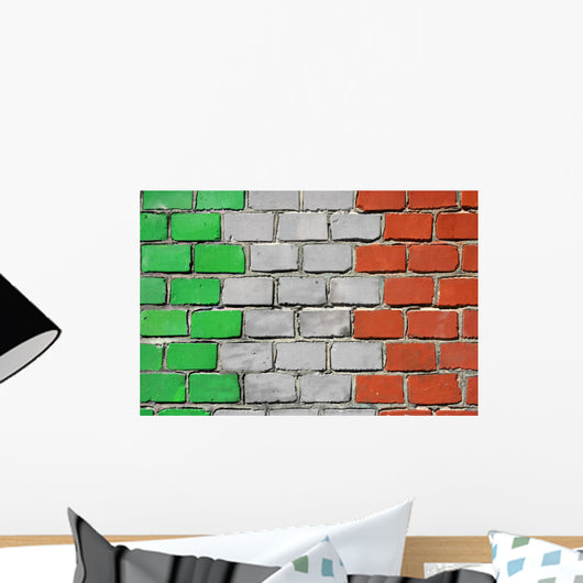 Brick Flag Italy Wall Decal