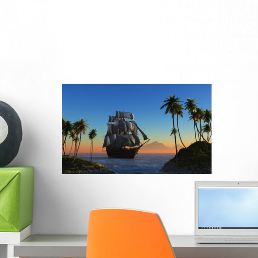 Sailboat Lagoon Wall Decal