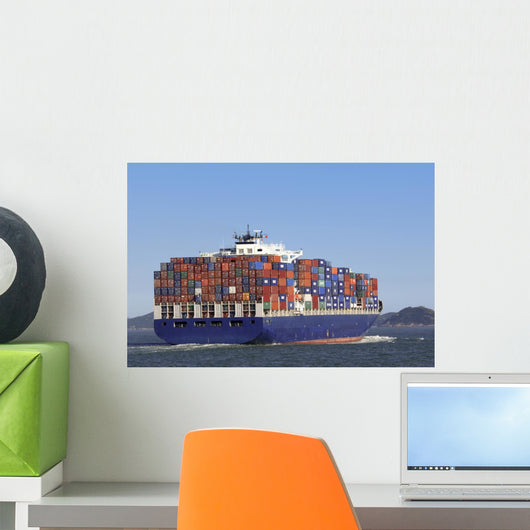 Cargo Ship Hong Kong Wall Decal