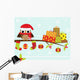 Christmas Card With Cartoon Wall Decal