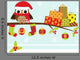 Christmas Card With Cartoon Wall Decal