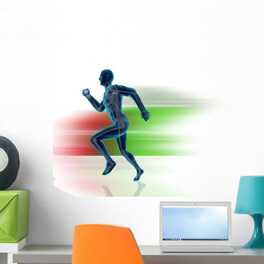 Running Cross Section Wall Decal