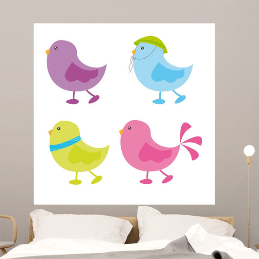 Cute Birds Wall Decal