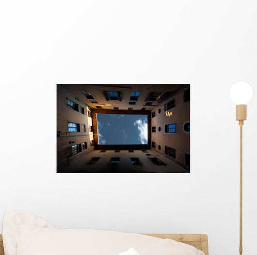 Semi Enclosed European Courtyard Wall Decal