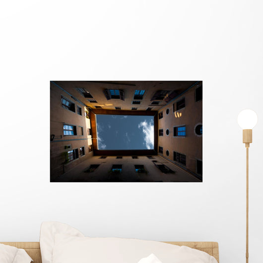 Semi Enclosed European Courtyard Wall Decal