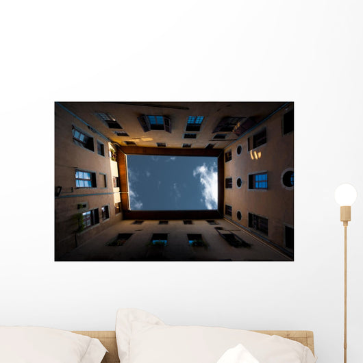 Semi Enclosed European Courtyard Wall Decal