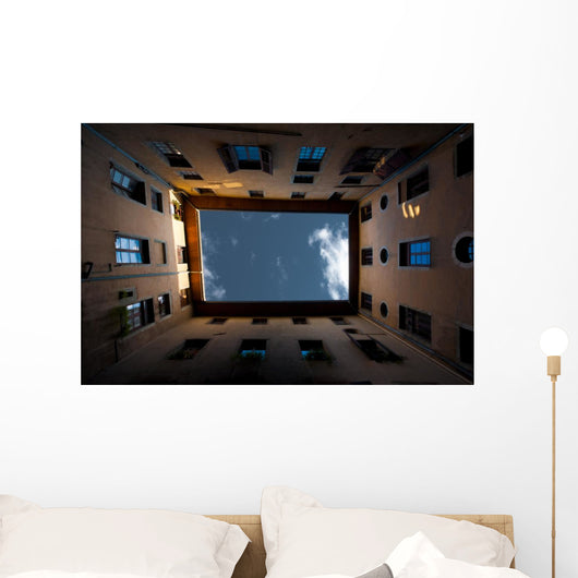 Semi Enclosed European Courtyard Wall Decal