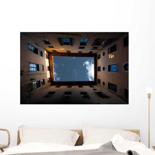 Semi Enclosed European Courtyard Wall Decal