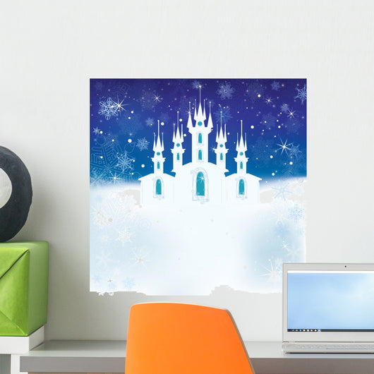 Winter Scene With Ice Wall Decal