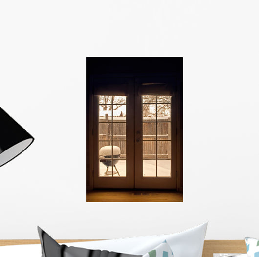 French Doors Winter Wall Decal