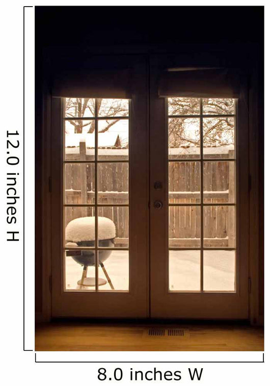 French Doors Winter Wall Decal