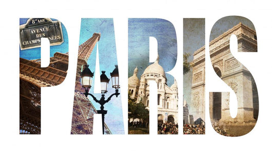 Paris Letters Collage Vintage Wall Decal