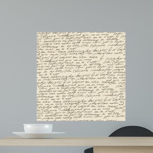 Abstract Handwriting Old Vintage Wall Decal