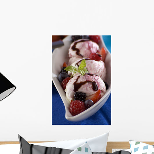 Blueberry Ice Cream Sundae Wall Decal