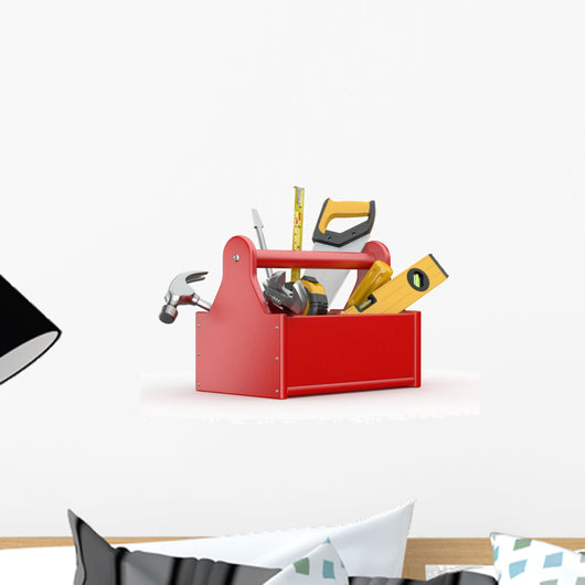 Toolbox With Tools Screwdriver Wall Decal
