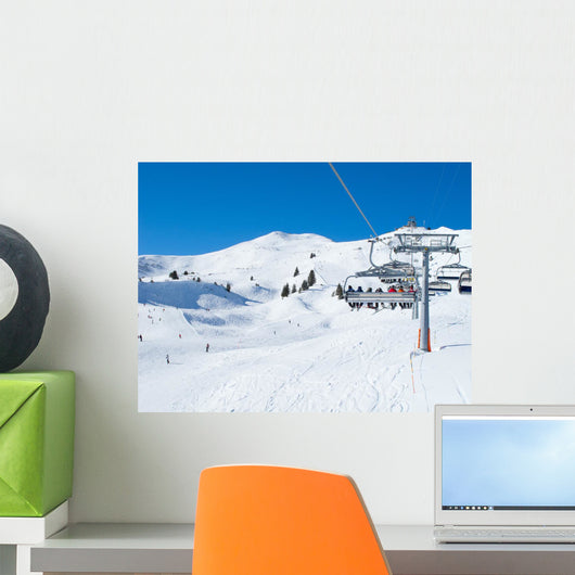 Skiing Slope Wall Decal