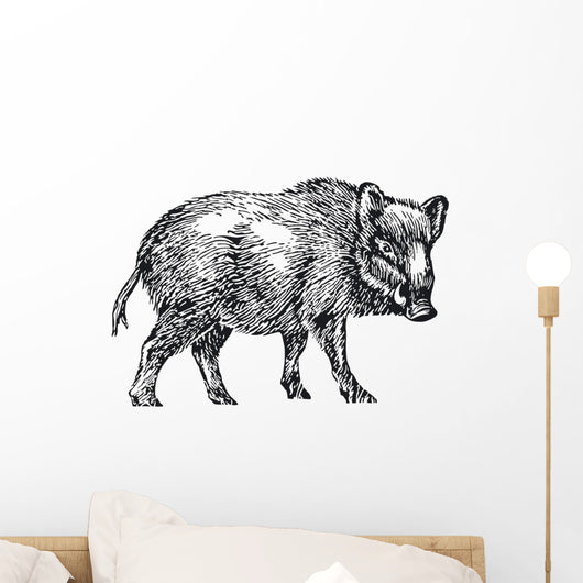Wild Boar Wall Decal