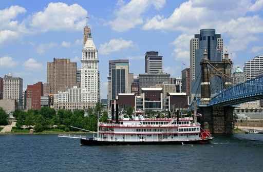 Steamboat And Cincinnati Wall Decal