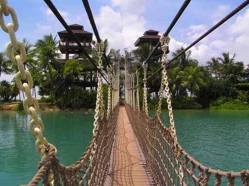 Hanging Bridge Over Small Wall Decal