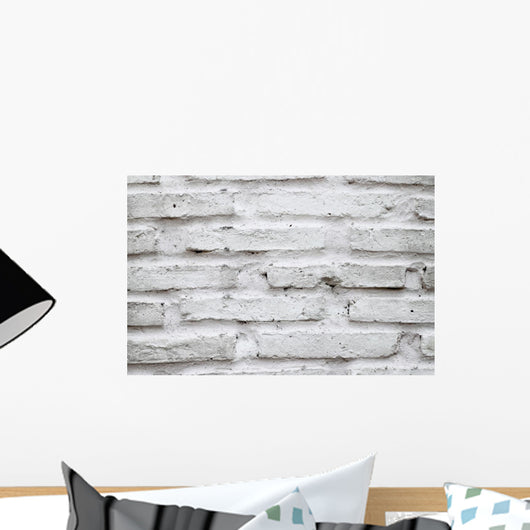 Old White Brick Wall Wall Decal