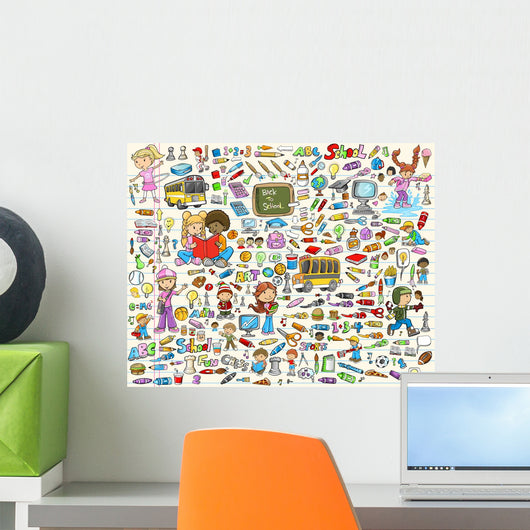 Learning School Vector Illustration Wall Decal