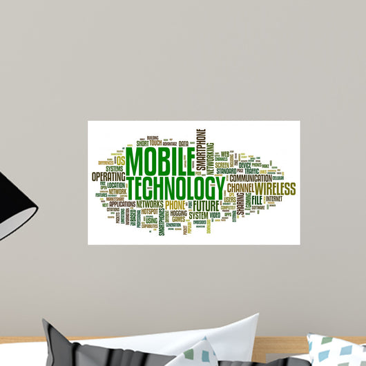 Mobile Technology Concept Tag Wall Decal