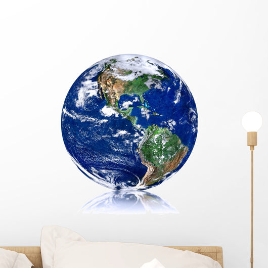 Globe With Reflection Front Wall Decal