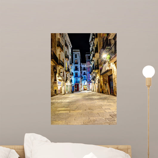 Night Scene Gothic Quarter Wall Decal