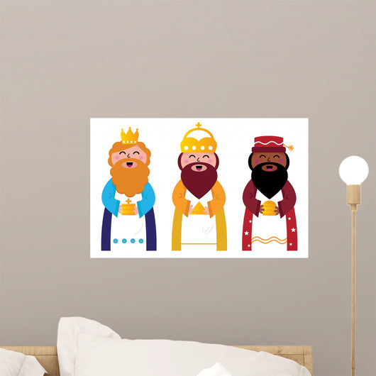Three Wise Men Illustration Wall Decal