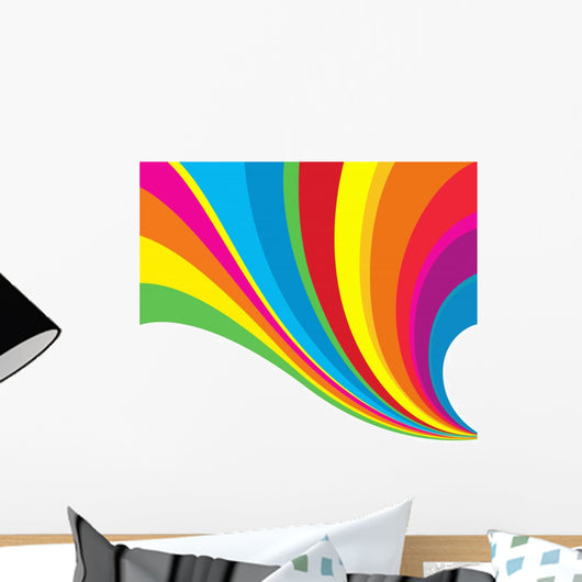 Colorful Curling Rainbow Wall Decal