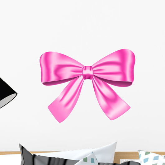 Pink Gift Bow Wall Decal