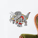 Robot Cyobrg Triceratops Dinosaur Vector Illustration Wall Decal