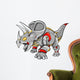 Robot Cyobrg Triceratops Dinosaur Vector Illustration Wall Decal