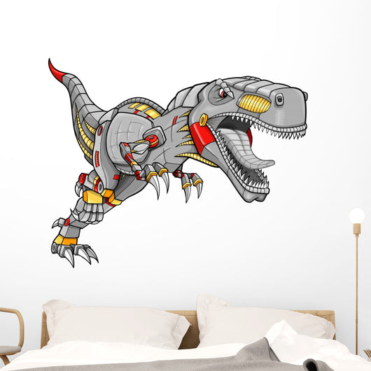 Robot Cyborg Tyrannosaurus Dinosaur Wall Decal
