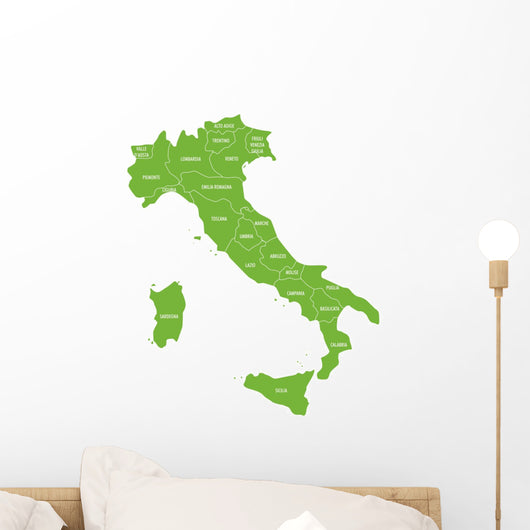 Mappa Italia Wall Decal