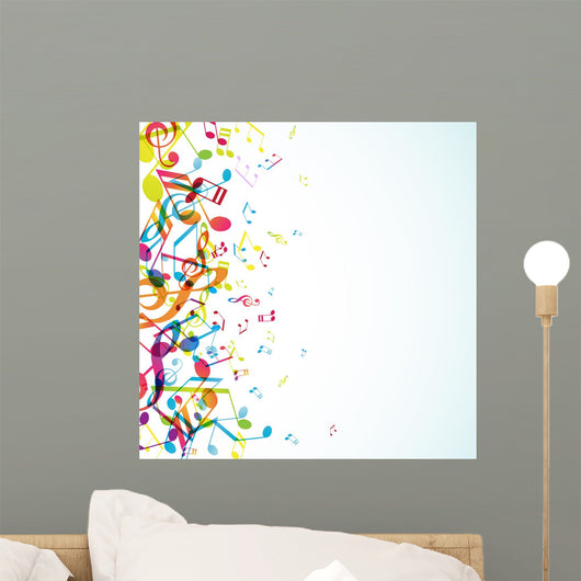 Abstract With Colorful Tunes Wall Decal