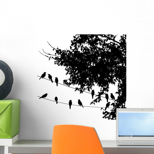 Vector Tree And Birds Wall Decal