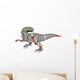 Running Robot Tyrannosaurus Dinosaur Vector Wall Decal