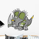 Robot Machine Triceratops Dinosaur Wall Decal